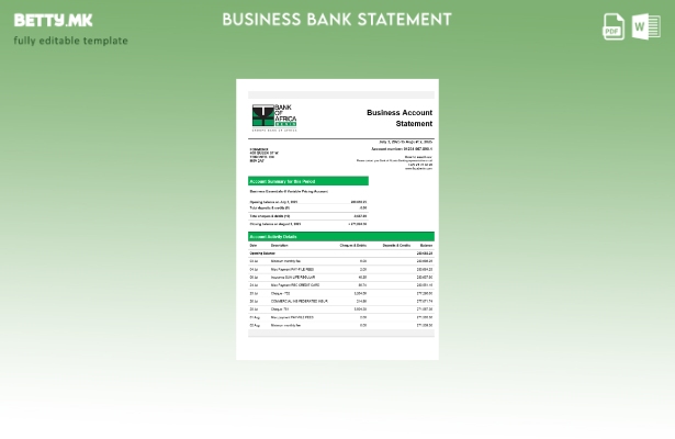 Модерен стил на компанијата „Банката на Африка“ што ја проверува сметката за шаб